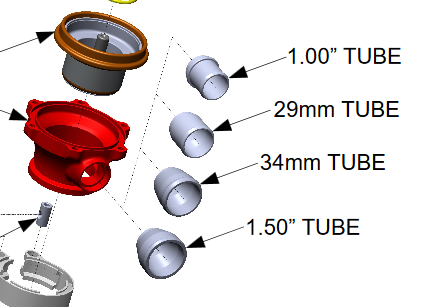 Tial - Outlet Port / Tube (QR 50mm Blow Off Valve)